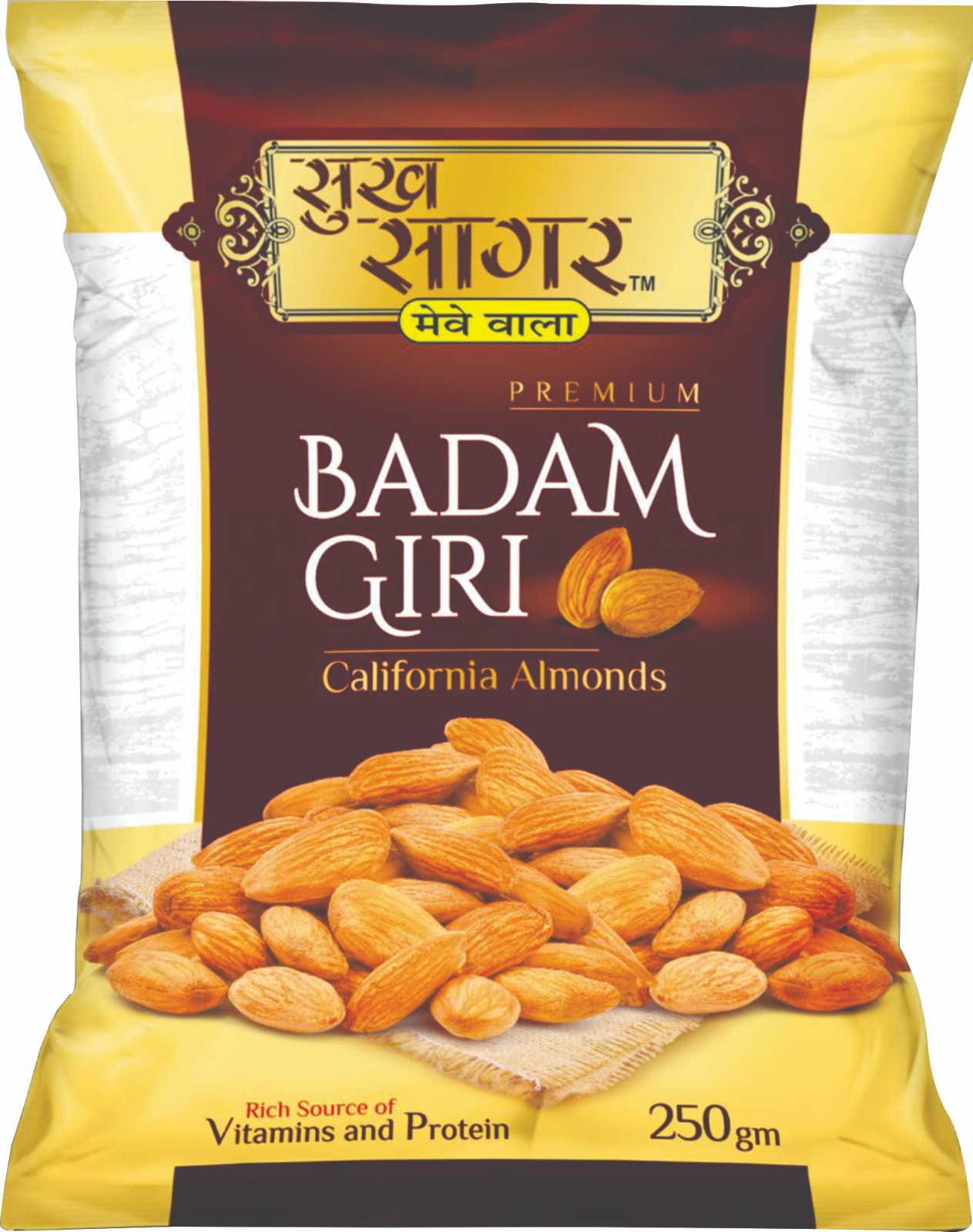Sukh Sagar Badam Giri almond package