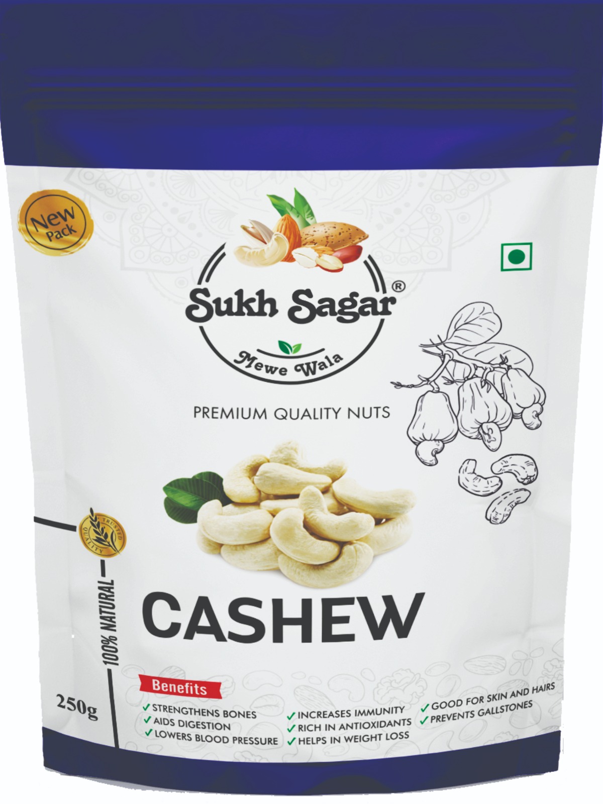 Sukh Sagar premium cashew package